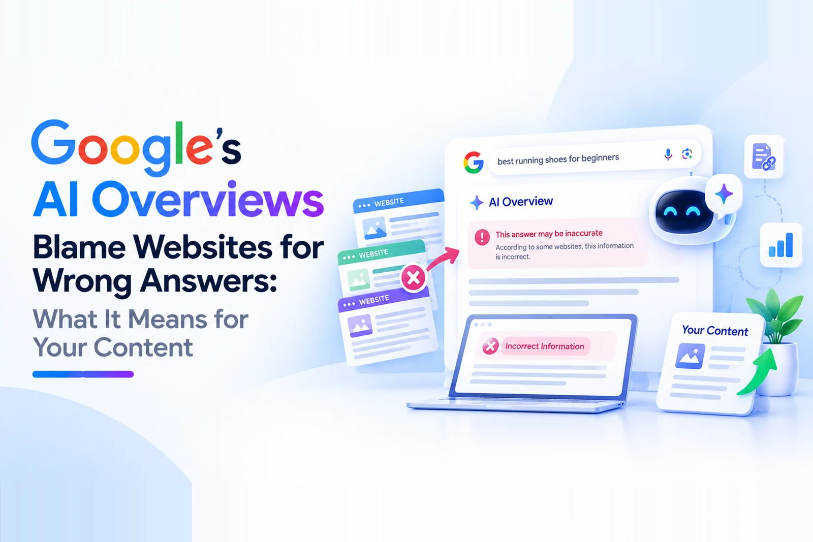 A Google AI Overview flagged as inaccurate, with the source websites behind the answer highlighted