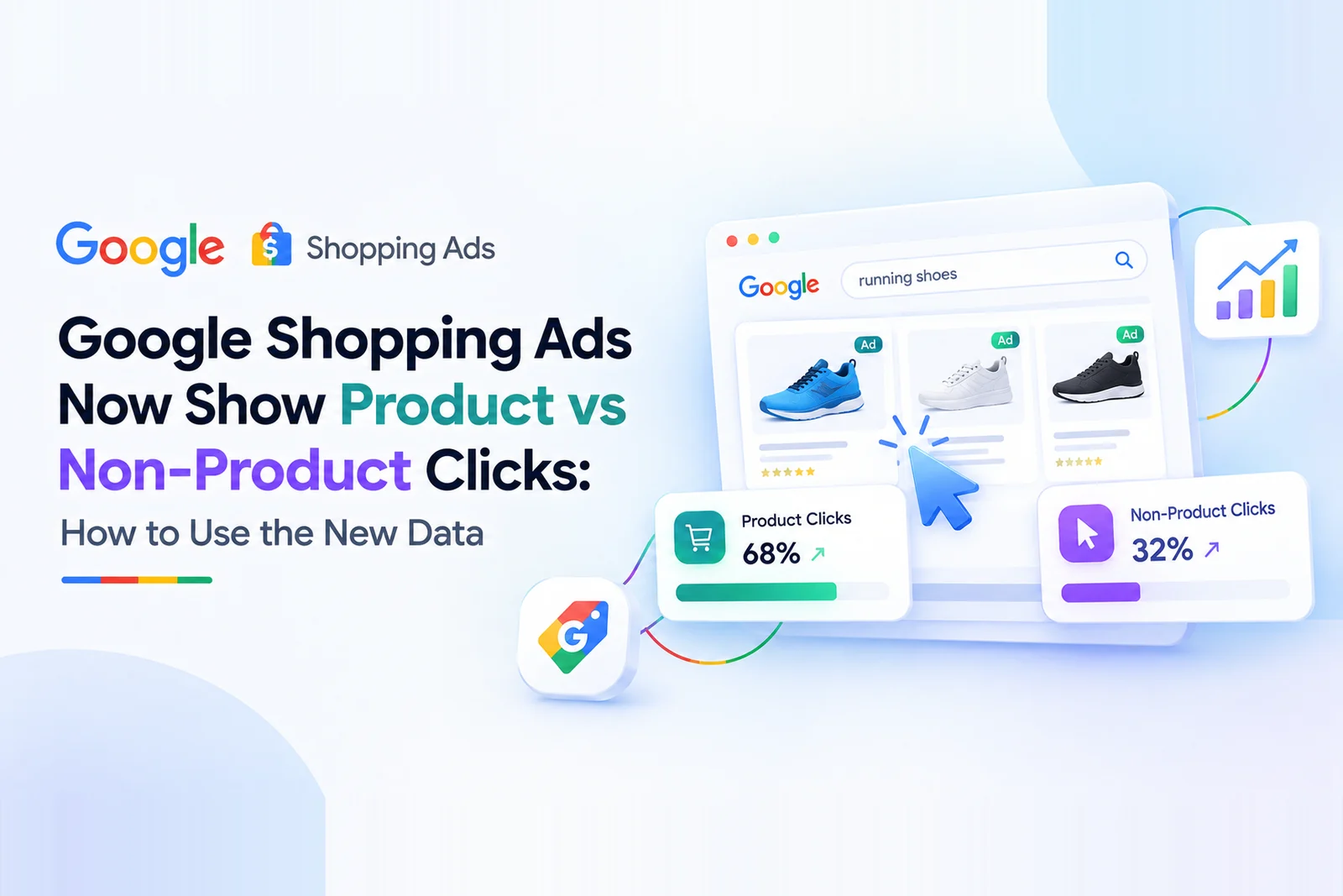 Google Shopping ads reporting product clicks and non-product clicks separately, DigiVeritaz