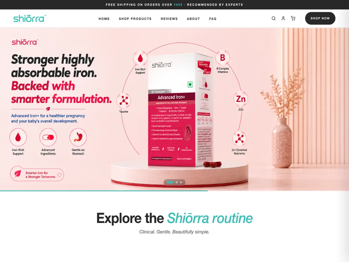 Shiōrra — Storefront & Admin — screenshot