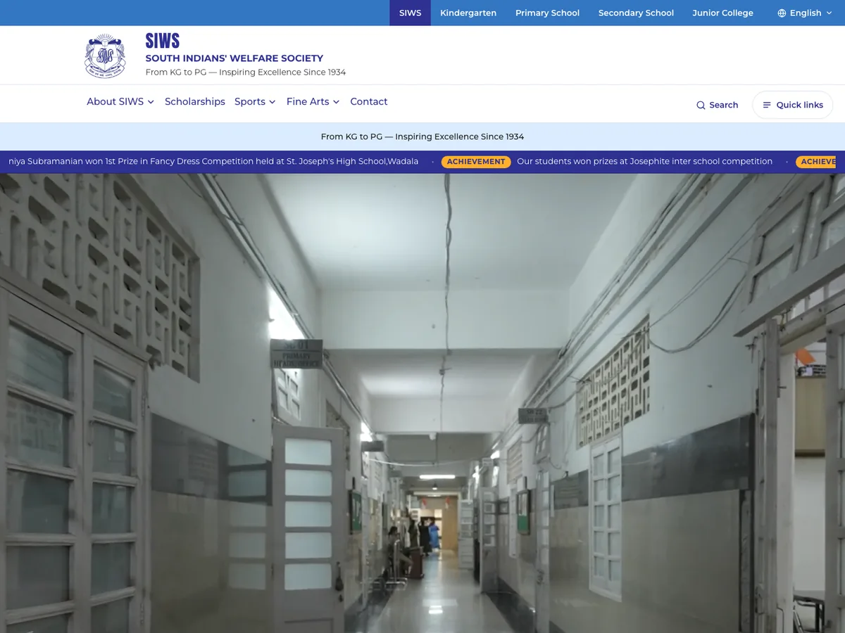 SIWS — School Portal & CMS — screenshot